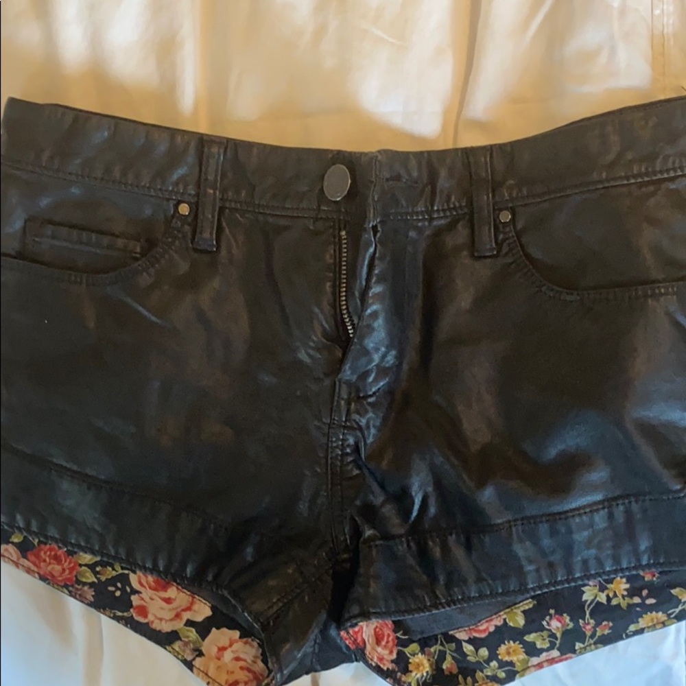 BLANK nyc leather shorts